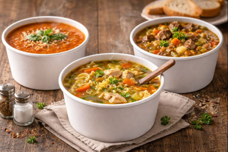 Meilleurs bols jetables pour soupe chaude : matériaux, couvercles et tests